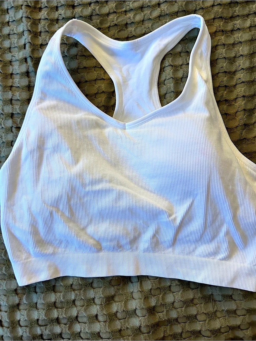 White Racerback Sports Bra